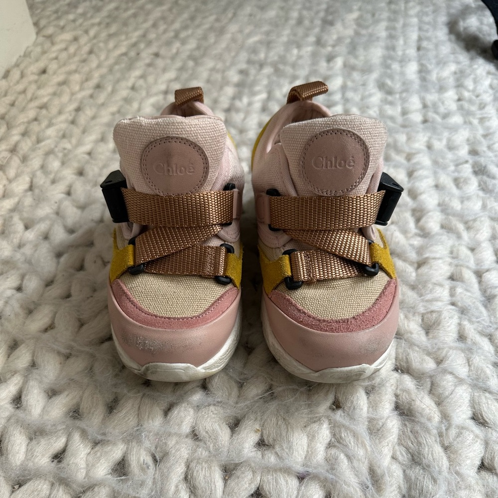 Pink and yellow Chloe sneaker